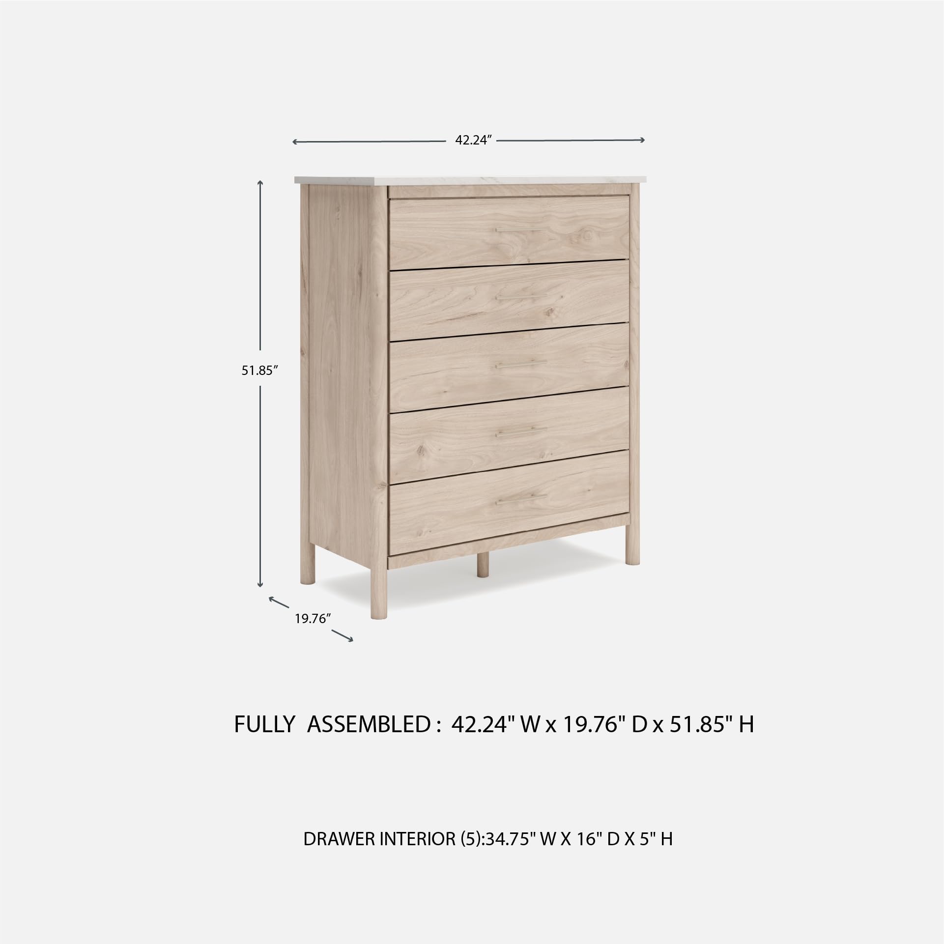 Amazon.com: Signature Design by Ashley Cadmori Bohemian 5-Drawer